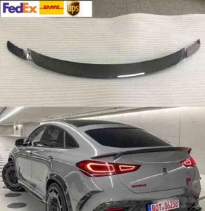 For Benz W167 GLE450 GLE63 GLE53 Coupe REAL CARBON Rear Trunk Spoiler Wing 20-23 - Picture 1 of 3