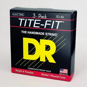 DR Saiten 3er-Pack TITE-FIT vernickelte E-Gitarrensaiten, Medium 10-46 - Bild 1 von 4