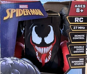 SPIDER-MAN RC FLIP CAR VENOM VS SPIDERMAN & SPIDERMAN RC RACE CAR NEW - Picture 1 of 4