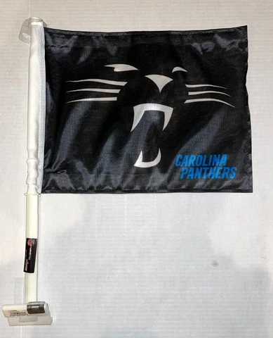 CAROLINA PANTHERS LOGO black 11X14 CAR flag GENUINE NFL Licensed US seller Cover