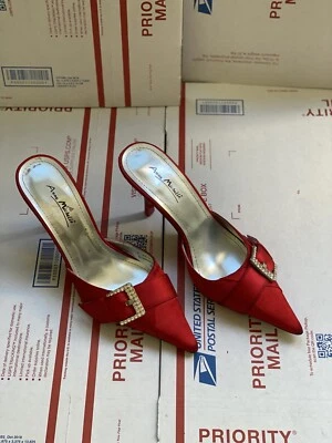 Vintage Anne Michelle Bejeweled Heel Mule 7 - Image 1 of 4