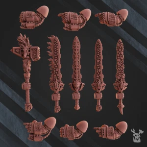 Fire Lizard Warriors Melee Weapons Set DakkaDakka  - Picture 1 of 2