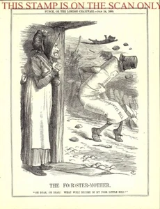 1880 Punch Tenneil (Irish Disturbances Bill) Cartoon 'The Fo(r)ster Mother' /108 - Bild 1 von 1