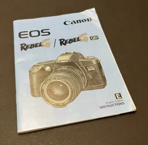 Canon EOS Rebel G Instruction Manual User Guide Booklet, English, Clean - Picture 1 of 2