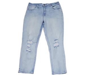 Bohme Womens Premium Denim Jeans Size 31 Light Wash Distressed - Picture 1 of 5