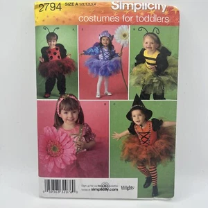 UC Simplicity Toddler 1/2-4 Witch Bee Flower Fairy Princess Costume Pattern 2794 - Picture 1 of 2