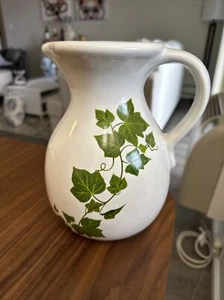 Germany, Green Ivy Vine creamer. Hand-painted Porcelain - 9” - Picture 1 of 2