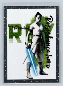 2019 Topps Star Wars Rise of Skywalker #RB-5 Rey Resistance Hero Silver Star SP - Picture 1 of 2
