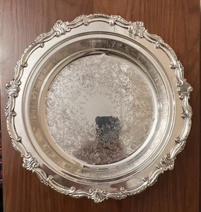 Vintage Silver Plate Footed Serving Dish Hallmark Silver on Copper - Picture 1 of 12