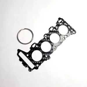 Keychain Cylinder head gasket for Nissan SR20DET - CARBON FIBER GLOSSY - Foto 1 di 3