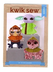 Sewing Pattern for Stuffed Dolls, Plush Toys, Aliens, Kwik Sew K4323, Uncut F/F - Picture 1 of 3