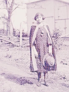 Vintage Photo Film Negative Pretty Young Woman Girl in Period Fashion 1910's - Picture 1 of 3