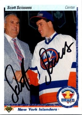 1991 -Scott Scissons- Upper Deck Autograph/Signed/Auto Hockey Card #357 Islander - Image 1 of 2