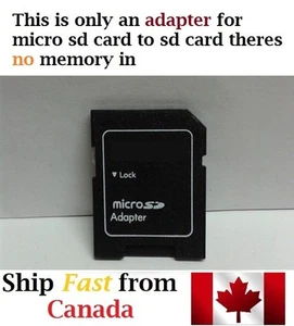MicroSD to Standard SD card adapter Micro sd TF READER NO gb MEMORY onlyadapter - Photo 1 sur 2