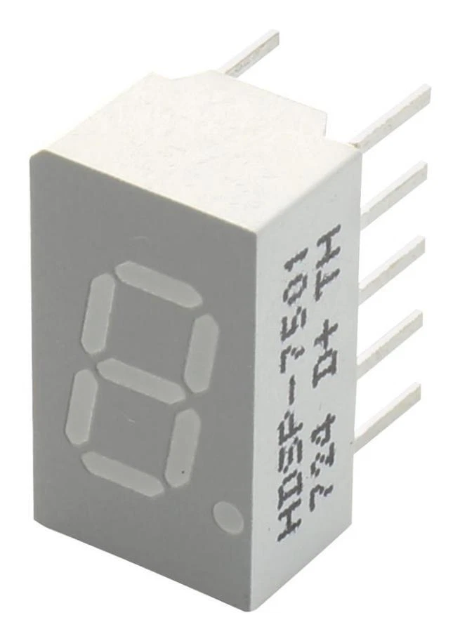 7 Segment LED Display, Red, 20mA, 2V, 5.39mcd, 7.6mm - HDSP-7501 - Image 1 of 1