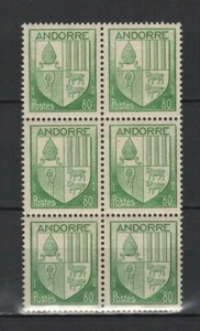 Andorra Französisch 1944-46 Wappen der Täler Block 6 postfrisch MNH /TR9387 - Bild 1 von 1