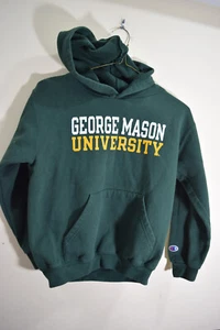 Champion YOUTH S 8 George Mason University GMU Green Pullover Hoodie Sweatshirt - Picture 1 of 13