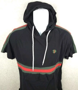 Southpole Y2K Mens Lightweight Pullover Drawstring Hoodie Medium Black - Picture 1 of 7