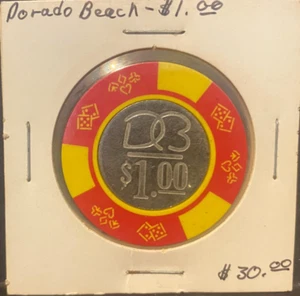 Puerto Rico, DORADO BEACH, Casino Chip, $1.00 - Picture 1 of 4