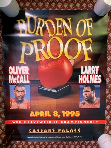 1995 Oliver McCall vs Larry Holmes WBC Heavyweight Championship Poster GOOD+ Cover