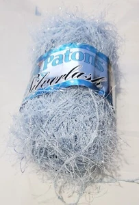 Patons Silverlash Metallic Eyelash 1 skein Yarn 1.75 Oz Blue Brilliance - Picture 1 of 1