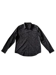 Structure Collection Long Sleeve Button Up Collared Shirt Slim Black SZ XL EUC - Picture 1 of 11