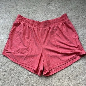 Pantalones Cortos de Ejercicio All in Motion Naranja Tiro Medio para Mujer - Talla L - Usados en Excelente Condición - Elásticos - Imagen 1 de 6