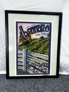 Bonnaroo Music Festival Manchester Tennessee 2002 rooster poster 1st Year Signed - Picture 1 of 7