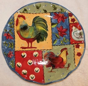 ZERTIFIZIERTE INTERNATIONALE LAND COLLAGE SUSAN WINGETS JAKOBSMUSCHEL RAND 11 1/4" PLATTE - Bild 1 von 3