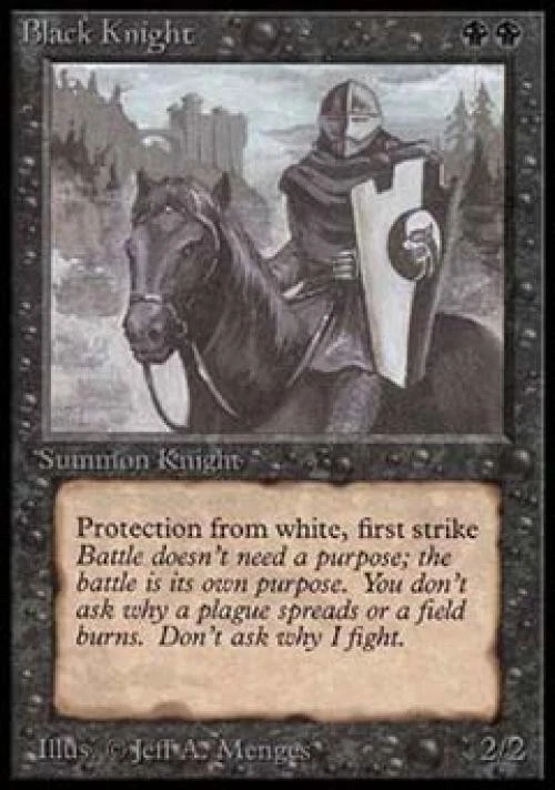 MTG English Black Knight Medium Play Normal Beta - Image 1 of 1