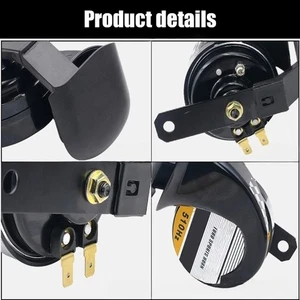 Universal 12V High Tone Snail Horn Heavy Duty Metal Horns for Motorcycle Car - Picture 1 of 8