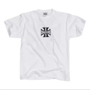CAMISETA CROSS ORIGINAL WEST COAST CHOPPERS, BLANCA CON CRUZ NEGRA TALLA M - Imagen 1 de 6