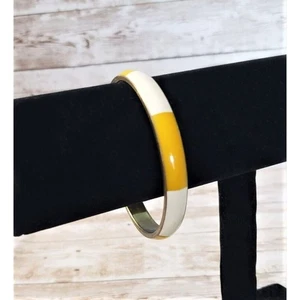 Vintage Bracelet / Bangle Cream & Honey Yellow - Picture 1 of 4