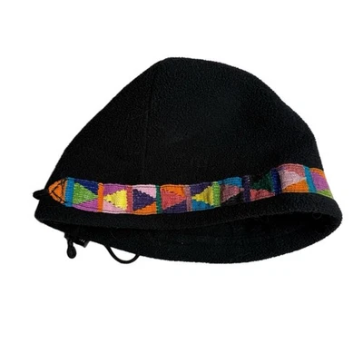 Vintage Shred Alert Beanie Polar Fleece Cap Toque 90s Ski Snowboard Winter - Image 1 of 4