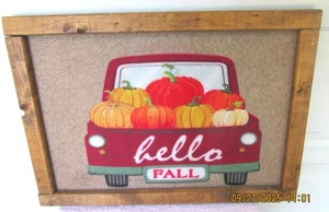 Thanksgiving Hello Fall Doormat in Frame Fall Decor - Picture 1 of 6