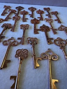 21 Schlüssel Flaschenöffner, Vintage Look Skelett Schlüssel Flaschenöffner, Hochzeit Gastgeschenke - Bild 1 von 11