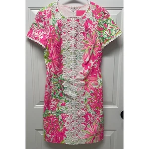 Lilly Pulitzer Maisie Stretch Etuikleid Resort weiß Koala Me Maybe Gr. 2 - Bild 1 von 11
