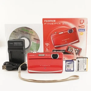 FUJIFILM FINEPIX Z90 Red In Box + 4GB SDHC Card Digital Camera from Japan #8150 - Picture 1 of 13