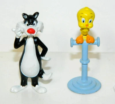 Lote de mini figuras fundidas a presión ERTL Looney Tunes 1990 vintage: Piolín y gato Silvestre Foto 1 de 4