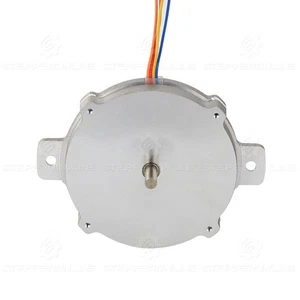 STEPPERONLINE Round Pancake Nema 24 6Ncm Bipolar Stepper Motor Φ4mm 1A Φ60x9.6mm - Picture 1 of 6