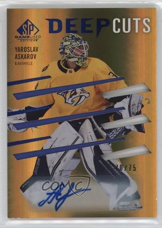 2023-24 SP Game Used Deep Cuts /75 Tier 1 Yaroslav Askarov #DC-27 Rookie Auto RC - Image 1 of 2