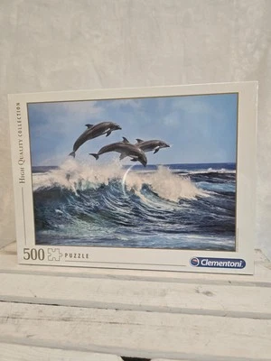 Puzzle de delfines Clementoni 500 piezas.  Hecho en Italia. Nuevo en plástico Foto 1 de 4