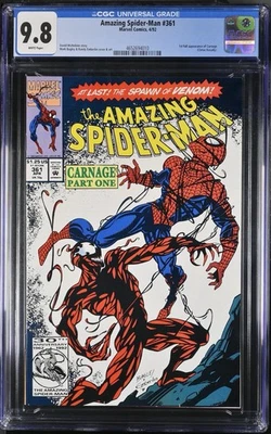 Amazing Spider-Man #361 CGC 9.8 White Pgs Custom Label First Carnage New🔥 - Image 1 of 2