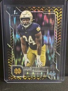 2025 Bowman Chrome U Jadarian Price 1st Black & Gold Stealth Refractor /25 - Bild 1 von 2