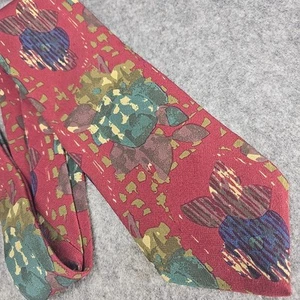 Corbata Christian Dior Floral Seda Verde Borgoña Azul - Imagen 1 de 6