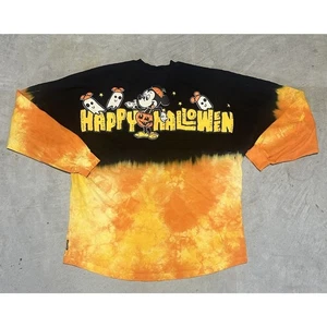 Disney World Mickey Mouse Happy Halloween Tie-Dye Spirit Jersey Shirt Sz L - Picture 1 of 8