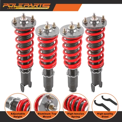 4X Full Coilovers Shock Strut For Honda Civic EK EM Acura Integra Adjustable New - Image 1 of 4