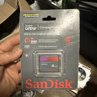 SanDisk 4 GB Ultra 30MB/s CompactFlash Memory Card (SDCFH-004G-A46) - Image 1 of 2