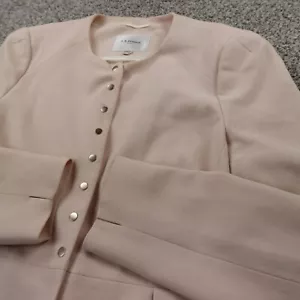 LK Bennett Jacket Womens 14 Pink Blazer Sport Over Coat Unstructured Suit Top - Picture 1 of 15