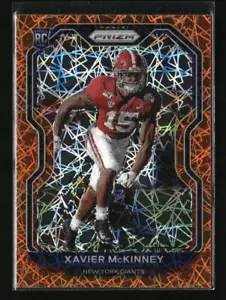 2020 Panini Prizm #349 Xavier McKinney Prizm Lazer Orange - Bild 1 von 2